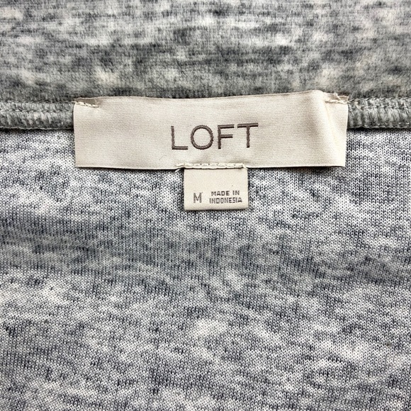 Loft Gray/White spotted, off-shoulder sweater - Picture 5 of 8